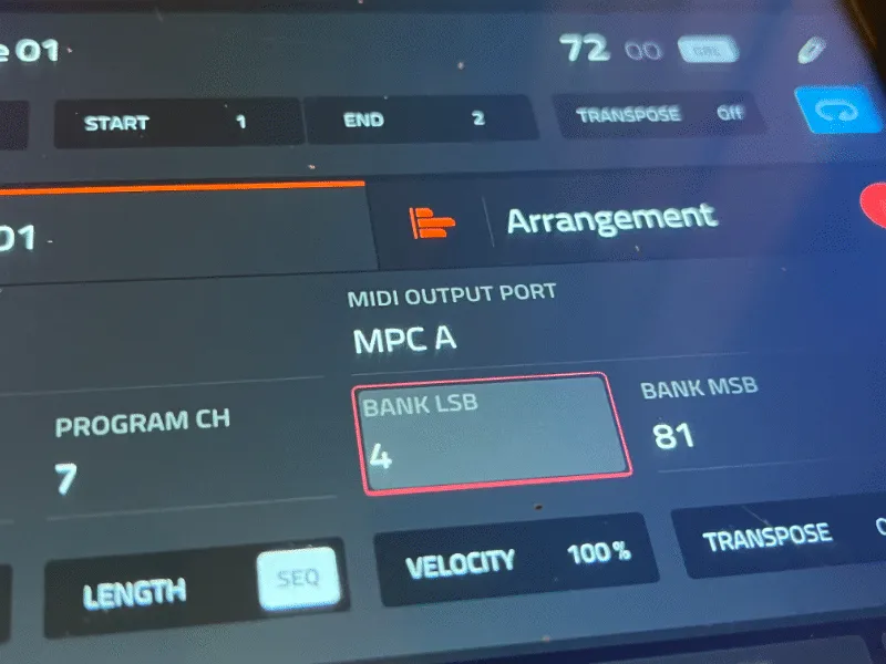 MPC 3 JV-2080 Bank select - MPC