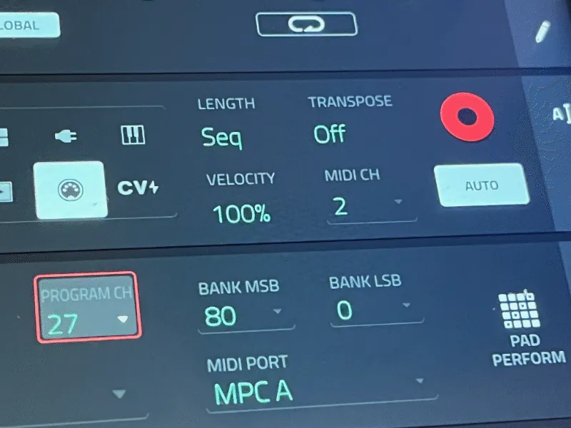 MPC patch settings associated with the previous image