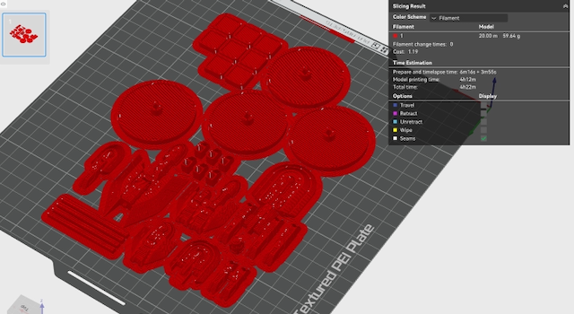 Full print bed ready to go!